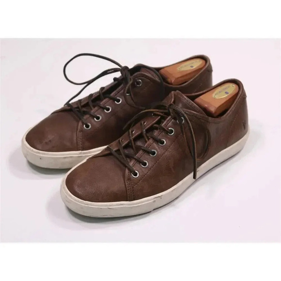 Frye Brown Low Top Grain Leather Sneakers Men's US 11.5 - Picture 2 of 11